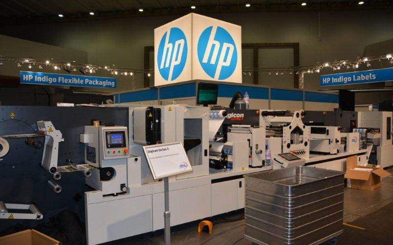 The HP stand in the Patio boasts of a AB Graphics' Digicon Series 2 machine, a WS6600 Indigo, and the two B2 Indigo presses, the 20000 and 30000 labels and packaging presses