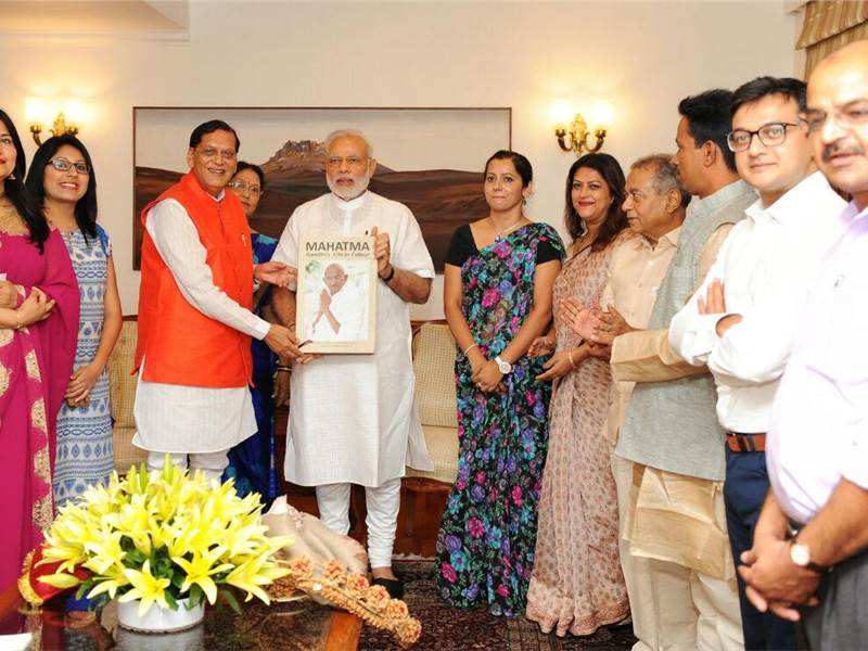 Bapu’s life in colour presented to the PM on 2 October