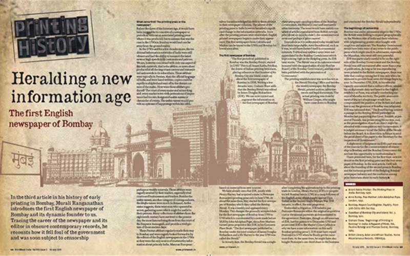 The 1790s heralded a new age of information in Bombay with the start of three English newspapers