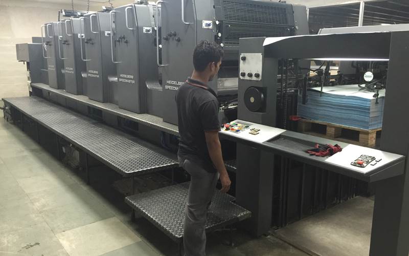 Heidelberg SM 102-FP mainly used for printing commercial jobs and educational books
