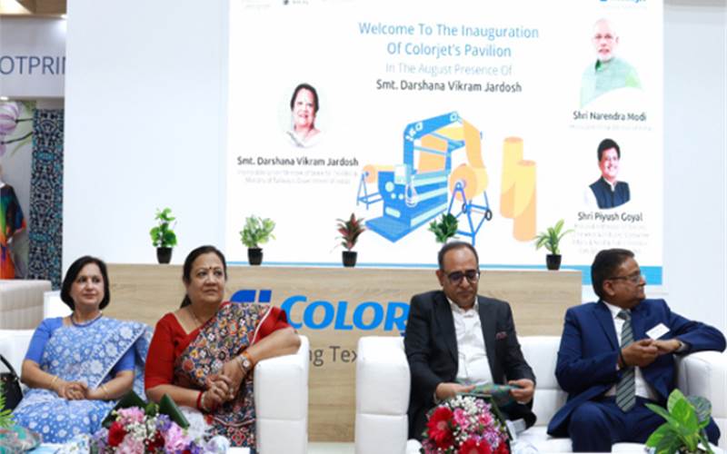 Minister inaugurates ColorJet pavilion at ITMA