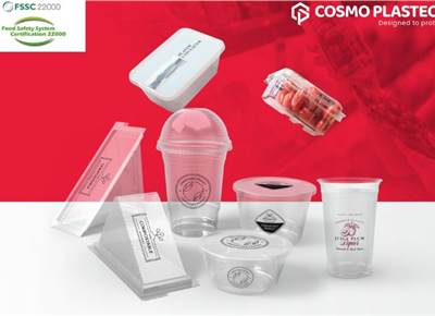 Cosmo Plastech attains FSSC 22000 for food packaging