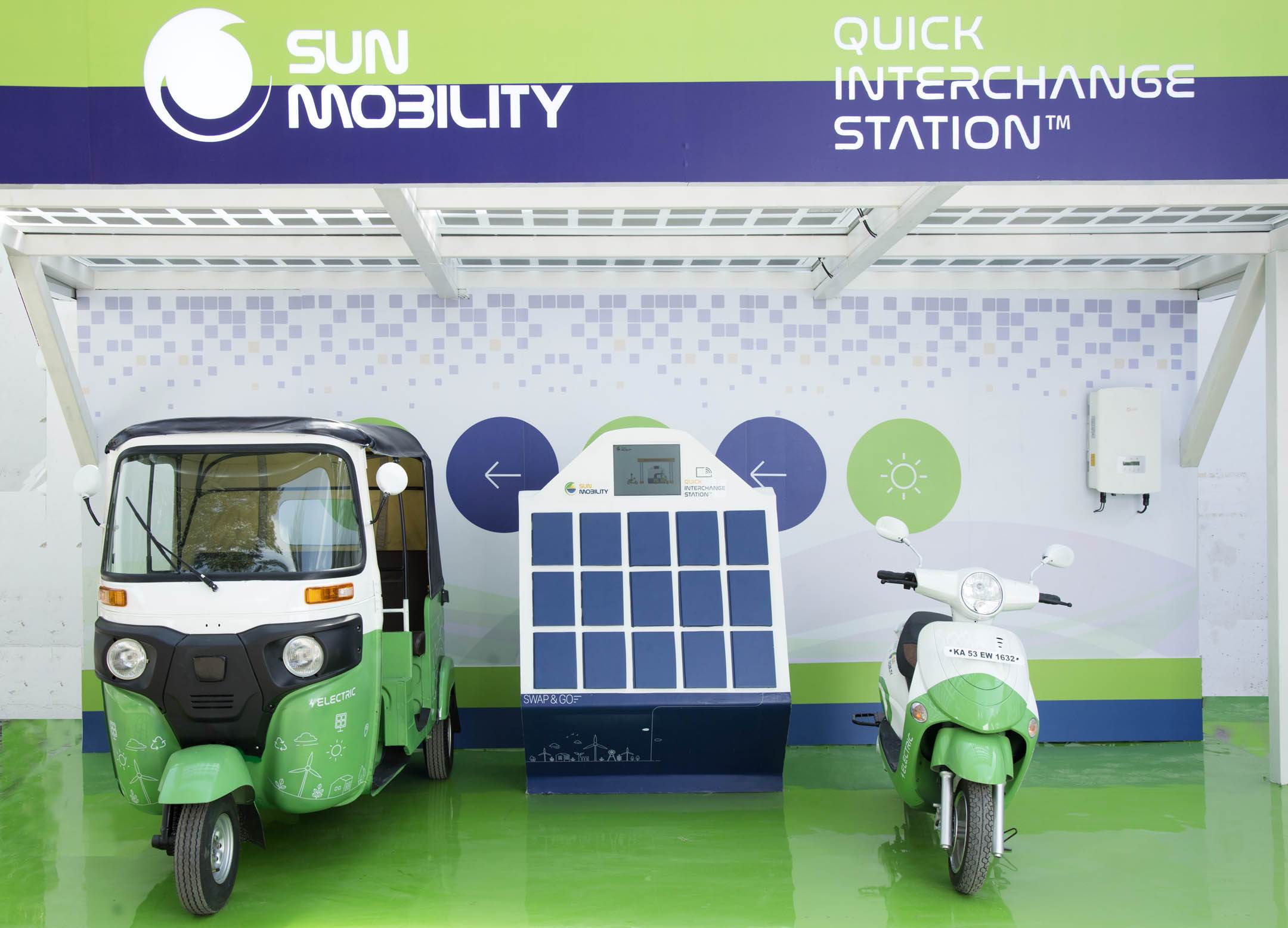 Sun Mobility reveals inter-operable battery swapping station for 2- and ...