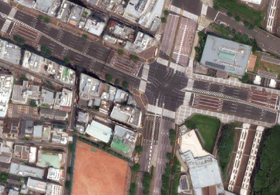 Example of Tokyo region satellite image